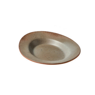 Gohobi Ceramic Grey and Yellow Handmade Plate Teapot Tray