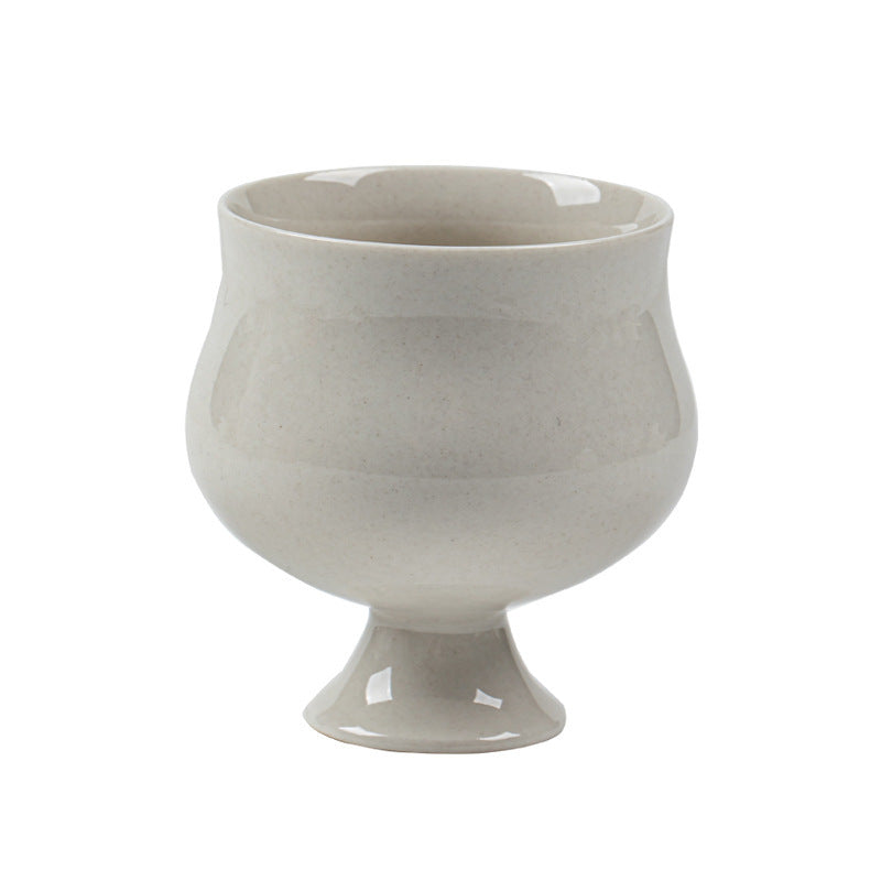 Gohobi Wood Ash Glaze High Foot Teacup – Song Style Bergamot Gongfu Master Cup