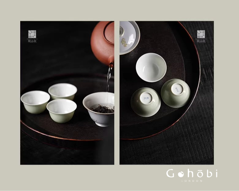 [賦山敘 x Gohobi] Gohobi 60ml Gongfu Tea Cup – Ceramic Tea Tasting Guest Cup for Kung Fu Tea Set