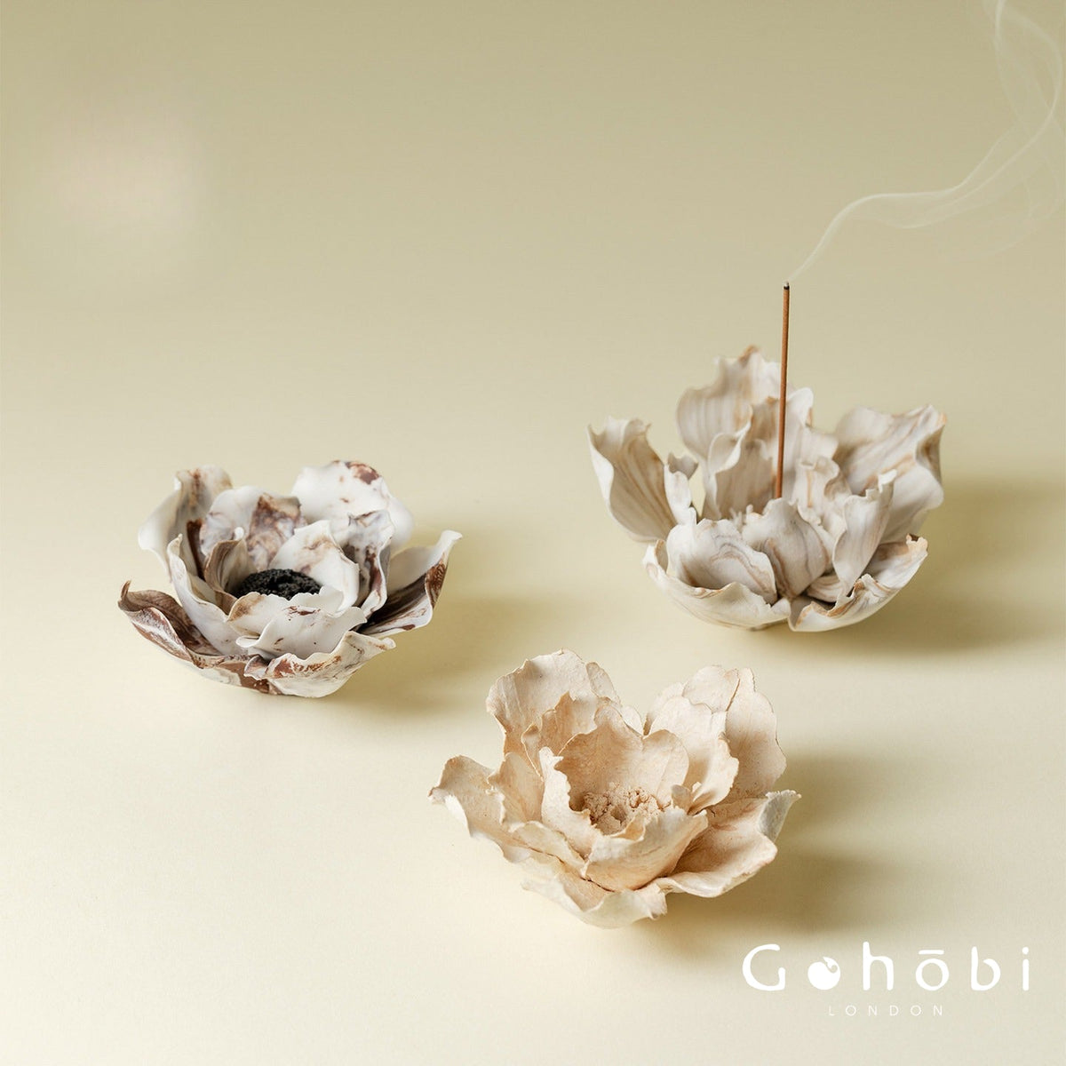 Gohobi Handmade Floral Incense Holder 001 - Lily