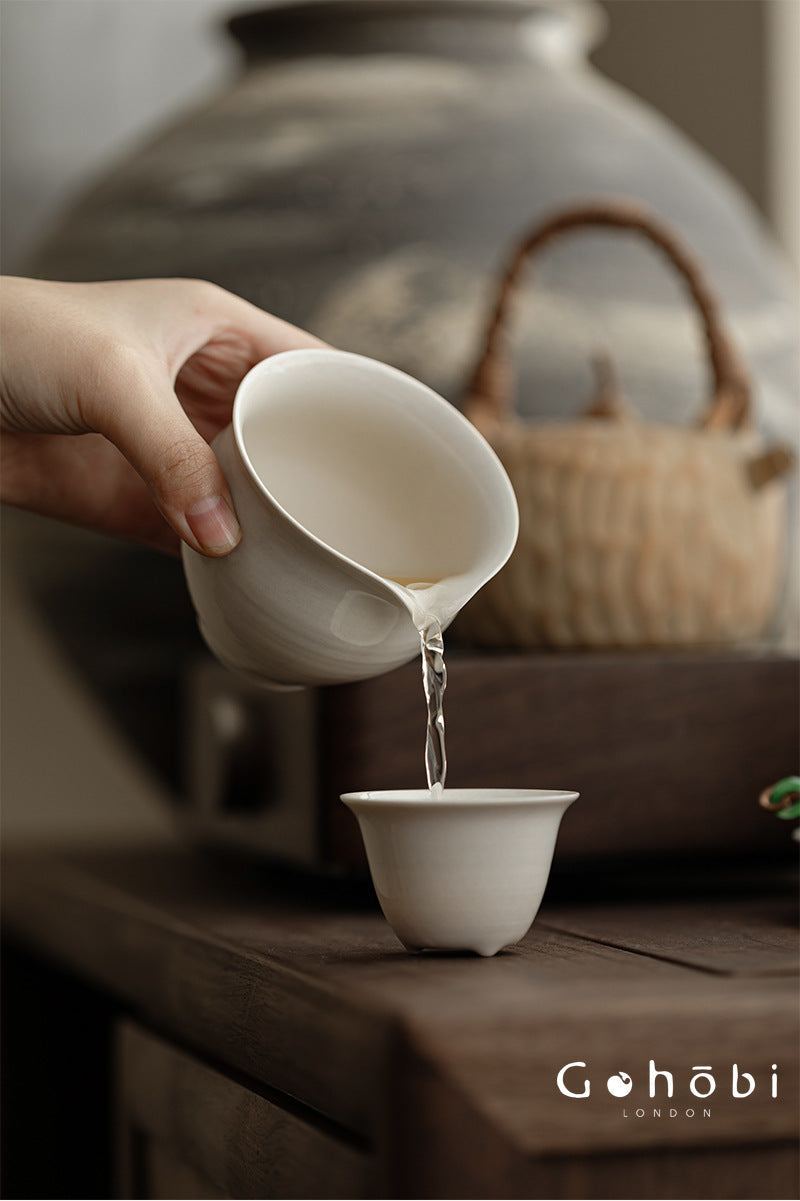 Gohobi Wood Ash Glaze Fair Cup – Handmade Ceramic Gongfu Tea Pitcher