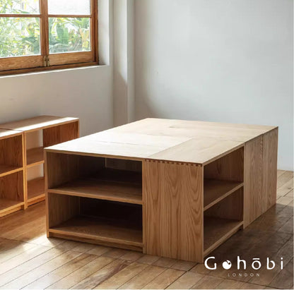 Gohobi Handmade Solid Wood Display Cabinet – Studio Storage Display Collection Cabinet | FSC Certified Furniture