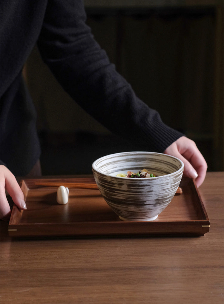 Gohobi Minoya Shino Glaze Hat Bowl [Made in Japan]