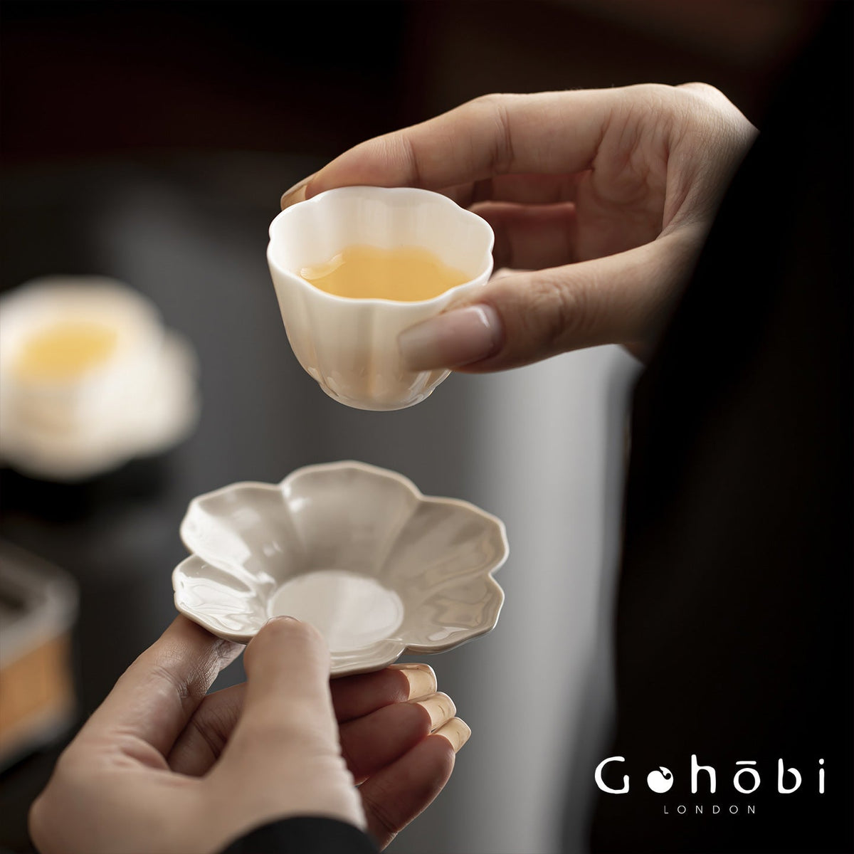 Gohobi Ceramic Coaster – Heat Insulation Tea Cup Holder