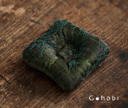 Gohobi Fragrant Cloud Silk Tea Coaster – Handmade Fabric Tea Mat for Gongfu Tea Set