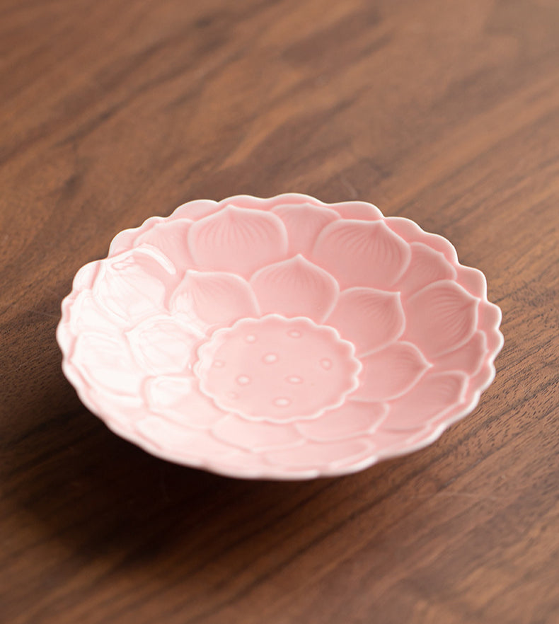 Gohobi Traditional Japanese Glazed Fruit Nuts Small Plate - Lotus 011