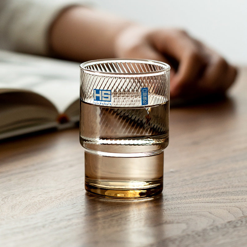 Gohobi Japanese Stackable Diagonal Glass Water Cup [Made In Japan]
