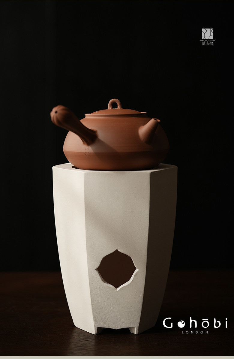 [賦山敘 x Gohobi] Gohobi Hexagonal Begonia Charcoal Tea Stove – Chaozhou White Clay Gongfu Tea Stove