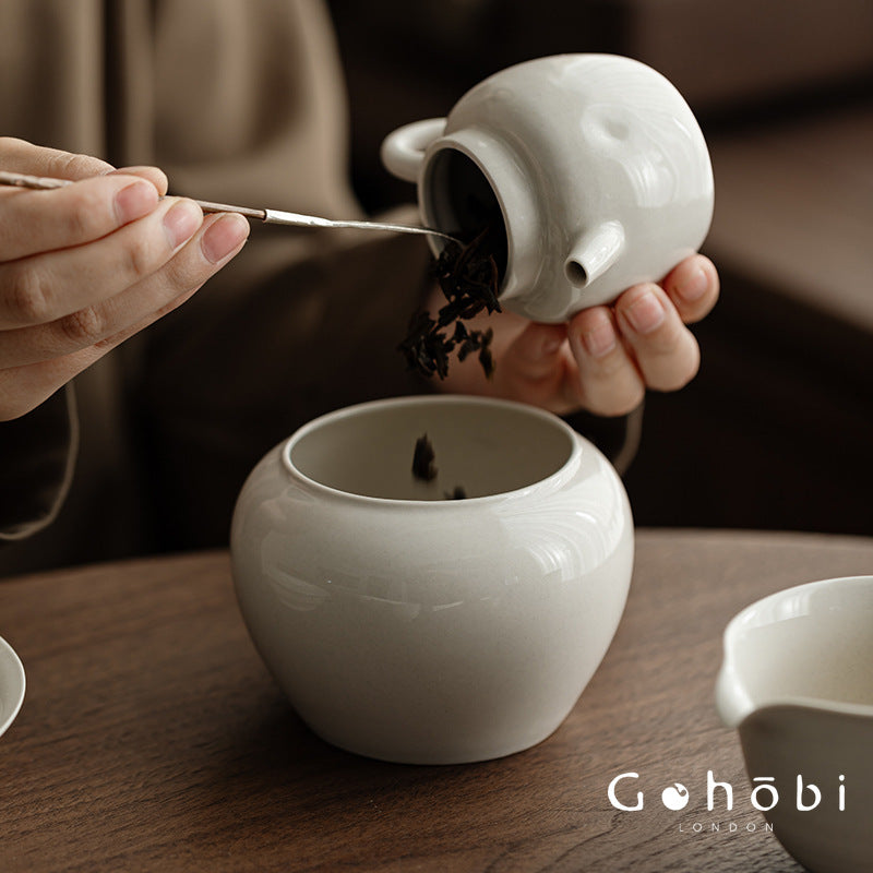 Gohobi Plant Ash Ceramic Wastewater Bowl – Dry Brew Tea Water Storage Tank
