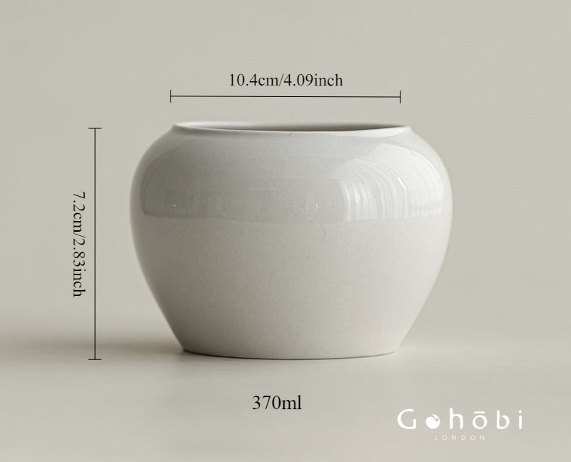 Gohobi Plant Ash Ceramic Wastewater Bowl – Dry Brew Tea Water Storage Tank