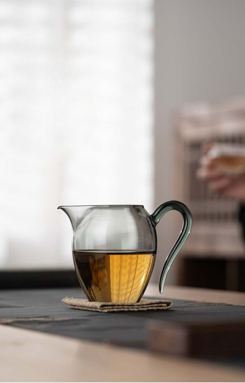 Gohobi Handmade Colourful Handle Glass Pitcher