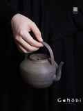[賦山敘 x Gohobi] Gohobi Old Rock Clay Teapot with Lifting Beam – Chaoshan Gongfu Tea Kettle for Open Flame
