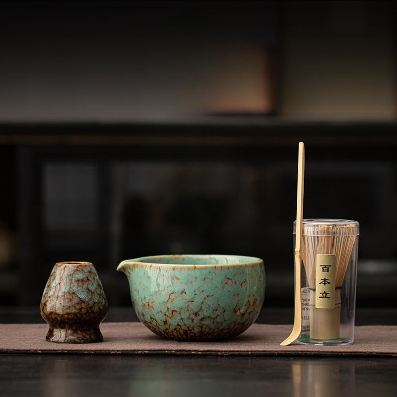 Gohobi Ceramic Matcha Set 038 Flow Glaze