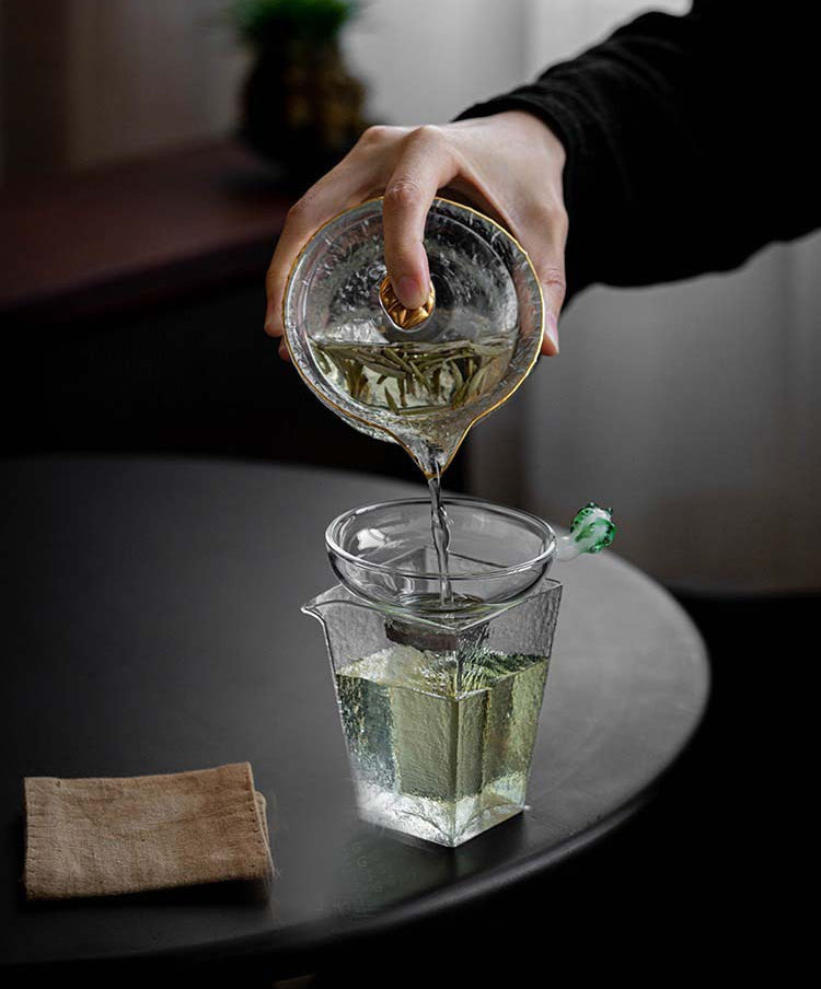 Gohobi Handmade Square Glass Pitcher