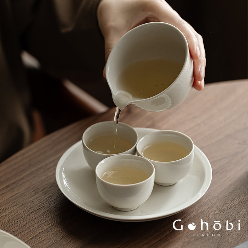 Gohobi Plant Ash Glaze Meditation Teacup – Thin Porcelain Small Gongfu Tea Cup