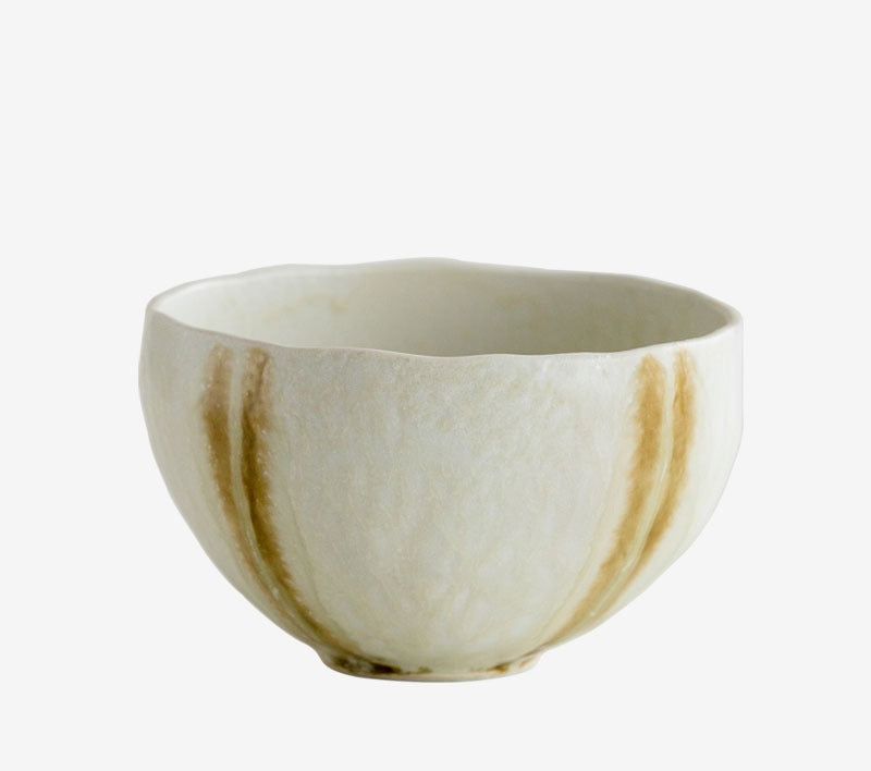 Gohobi Japanese Minoyaki Coarse Pottery Rice Bowl – Wabi Sabi Handmade Soup Bowl | Made in Japan