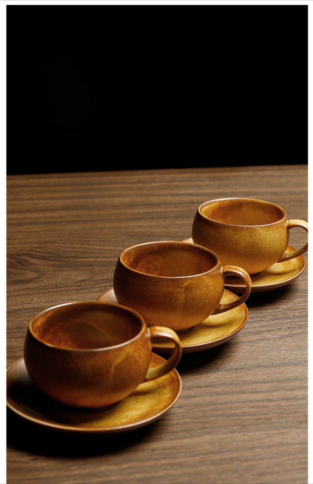 Gohobi Japanese Handmade Coffee Cup with Saucer 007