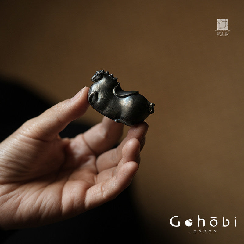 [賦山敘 x Gohobi] Gohobi Metal Tea Pet Ornament – Qilin Horse, Mandarin Duck & Pixiu Tea Table Figurine