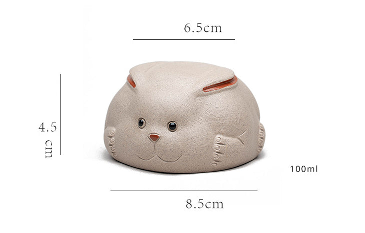 Gohobi Handmade Ceramic Rabbit Shape Tea Cup