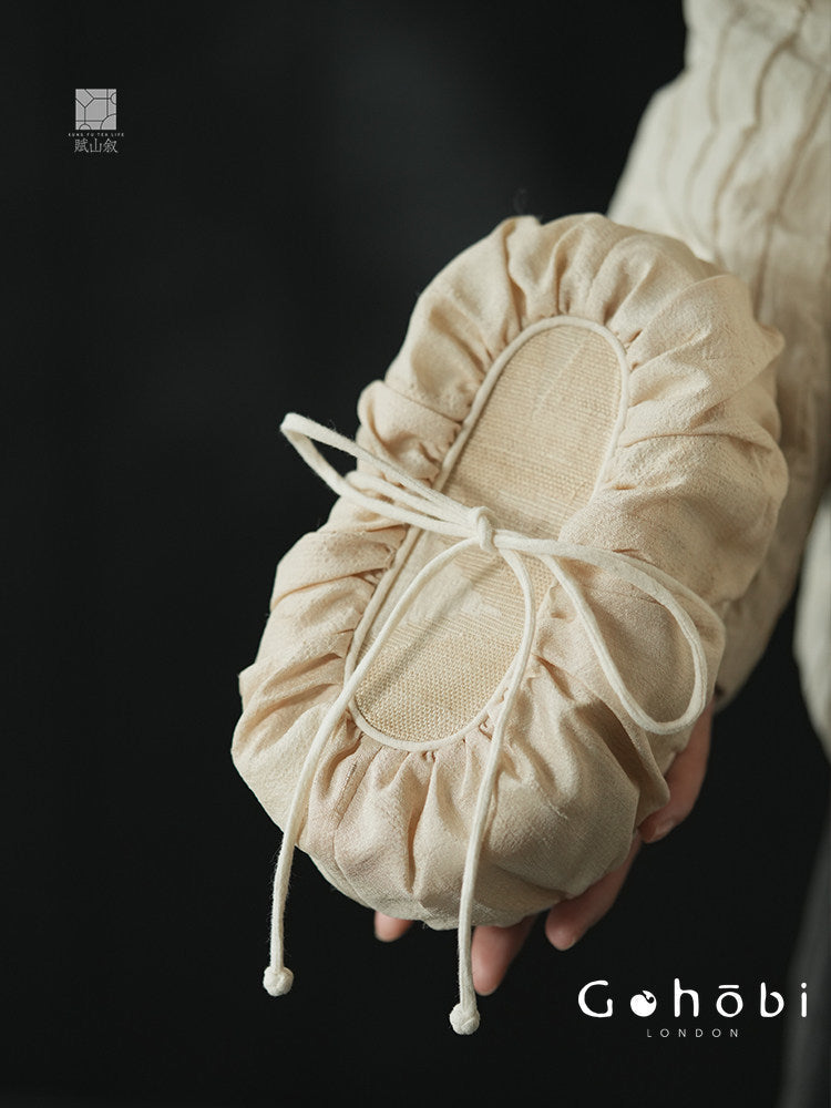 [賦山敘 x Gohobi] Gohobi Xiangyun Silk Tea Bag – Travel Teacup Set Storage Pouch Portable Tea Case