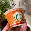 [清和堂 x Gohobi Gallery] Hand-painted Golden Orange Orchid Tea Cup Coffee Cup