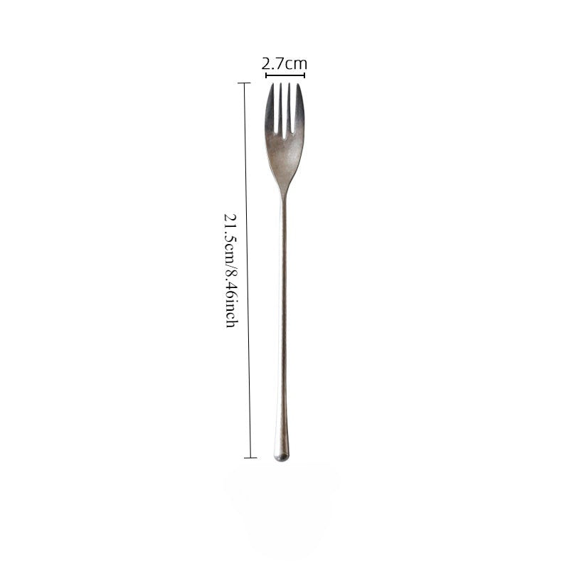Gohobi A Set of 5 Pieces Stonewashed Stainless Steel Cutlery