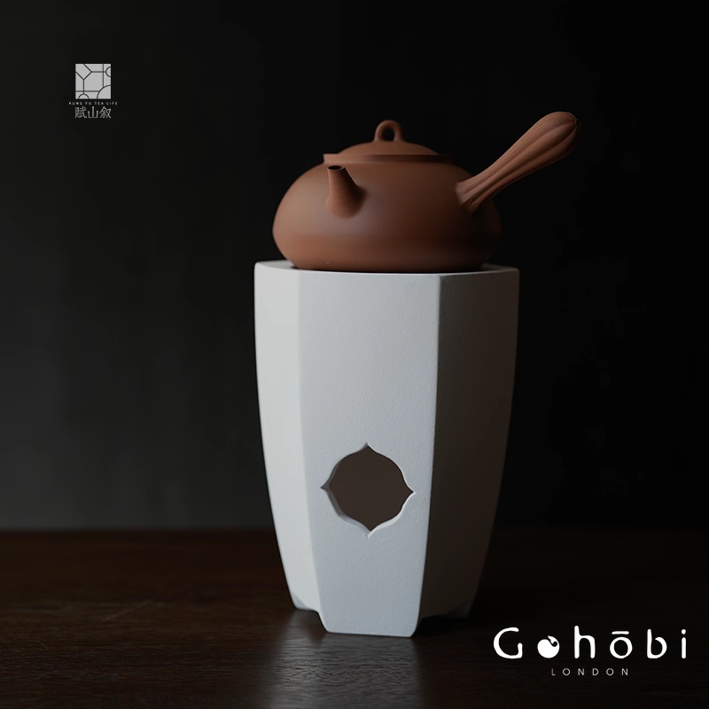 [賦山敘 x Gohobi] Gohobi Hexagonal Begonia Charcoal Tea Stove – Chaozhou White Clay Gongfu Tea Stove