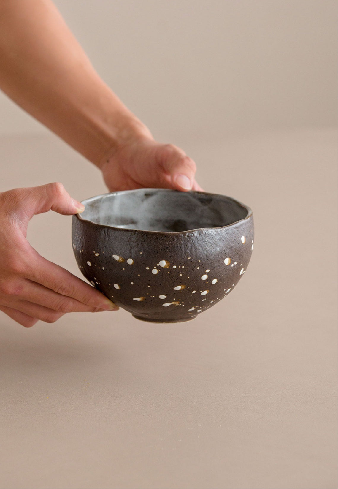 Gohobi Japanese Minoyaki Coarse Pottery Rice Bowl – Wabi Sabi Handmade Soup Bowl | Made in Japan