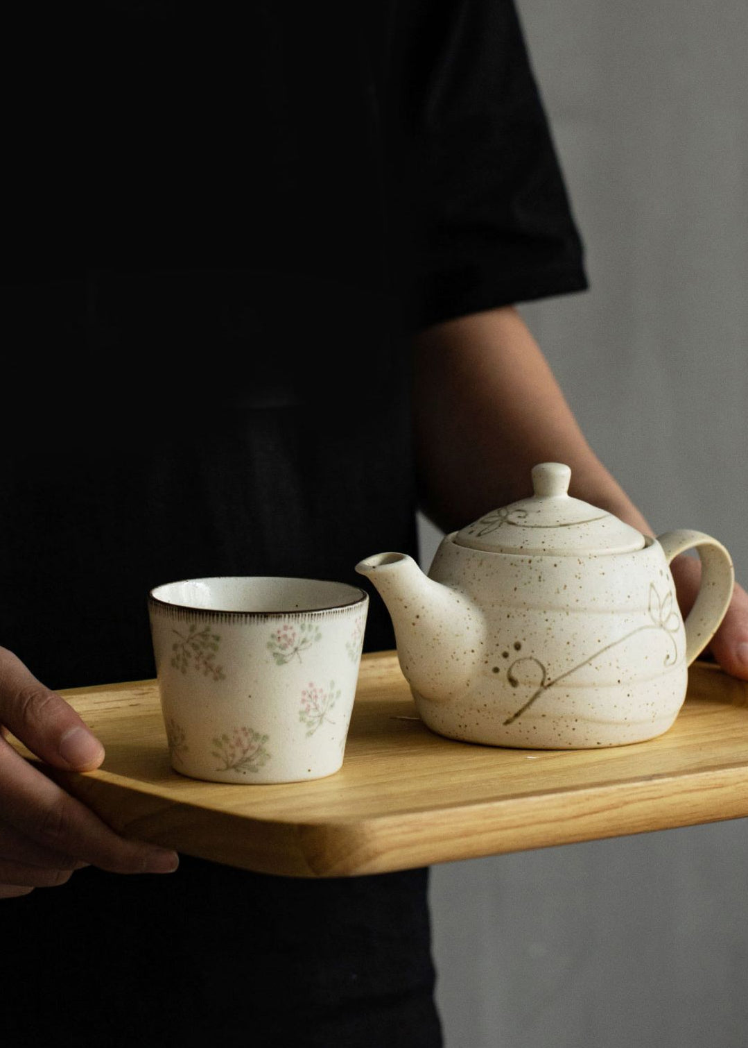 Gohobi Japanese Mino-Fired Squirrel Swallow Ceramic Cups and mugs [Made In Japan]