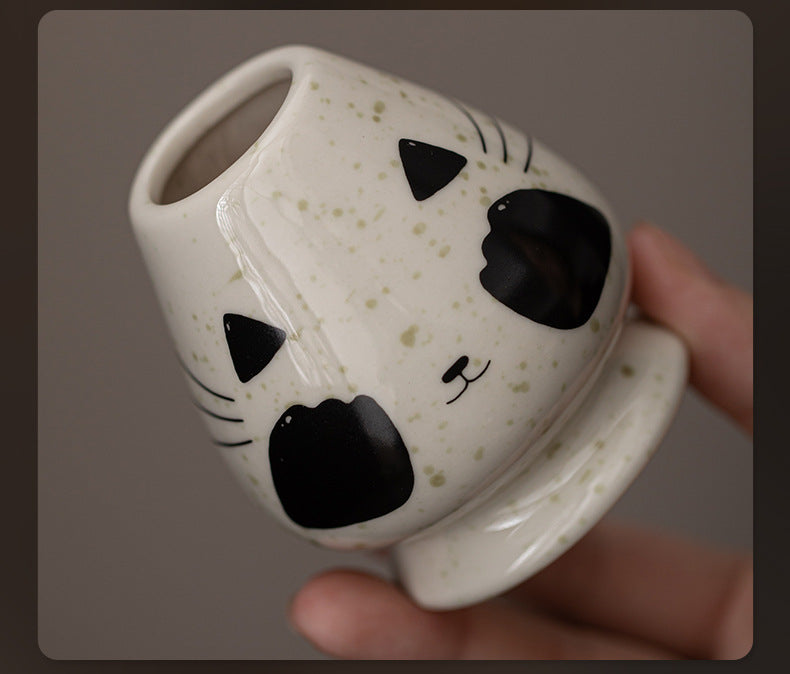 Gohobi Ceramic Matcha Set 045 Panda and Cat