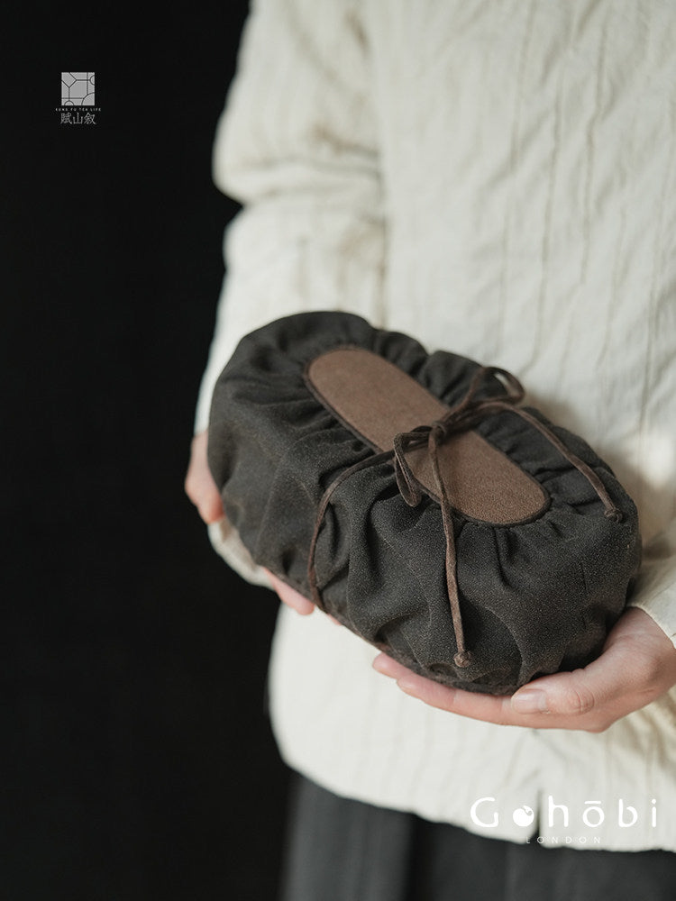 [賦山敘 x Gohobi] Gohobi Xiangyun Silk Tea Bag – Travel Teacup Set Storage Pouch Portable Tea Case