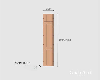 Gohobi Handmade Solid Wood Storage Cabinet – Multi-Layer Wooden Shelving Unit for Living Room or Study | FSC Certified Furniture