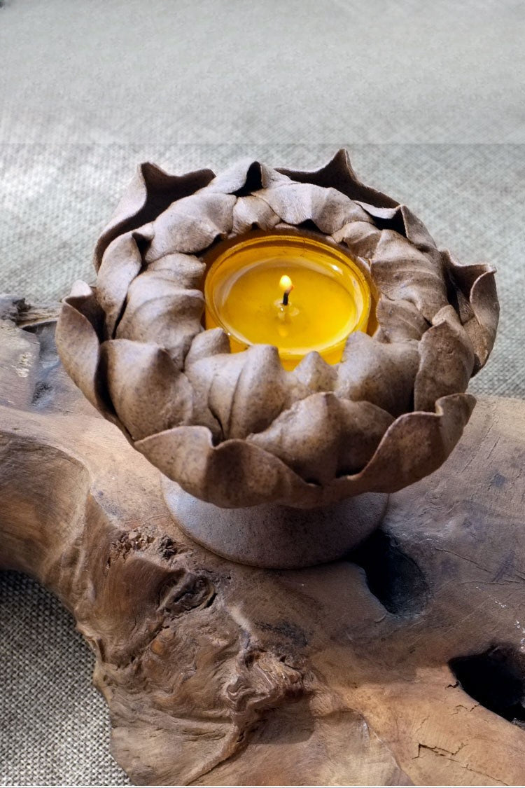 Gohobi Ceramic Lotus Candle Holder