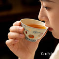 Gohobi Hand-Painted Linglong Porcelain Teacup – Jingdezhen Gongfu Tea Tasting Cup