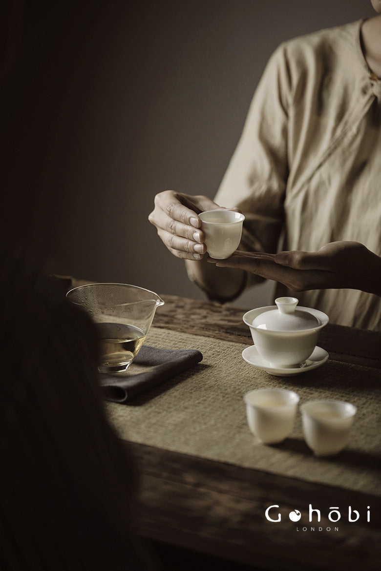 Gohobi Pure White Porcelain Aroma Cup – Gongfu Tea Tasting Smell Cup