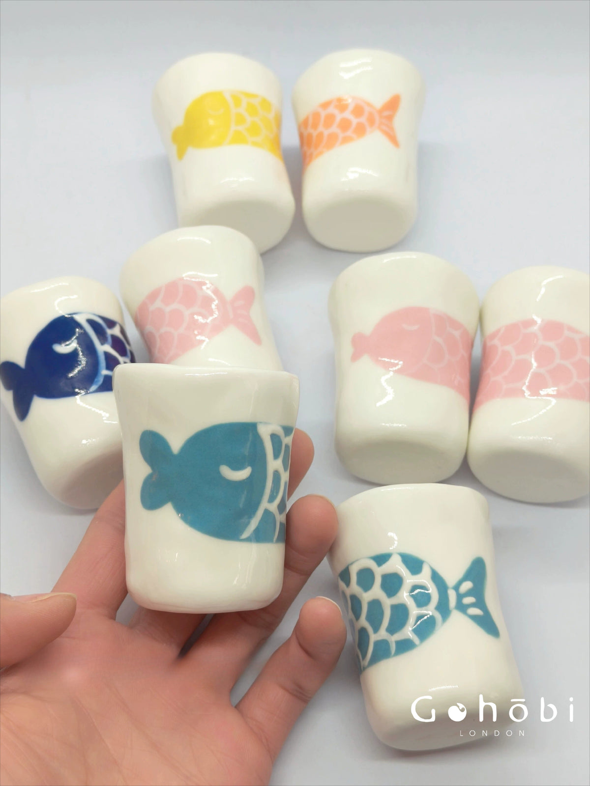 Gohobi x Little Diary Hand-Painted Fish Ceramic Coffee Cup