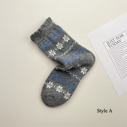 Gohobi Blue-Grey Puppy Wool Socks