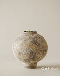 Gohobi Japanese Style Wabi-Sabi Sand Texture Large Ceramic Vase – Handmade Decorative Ornament