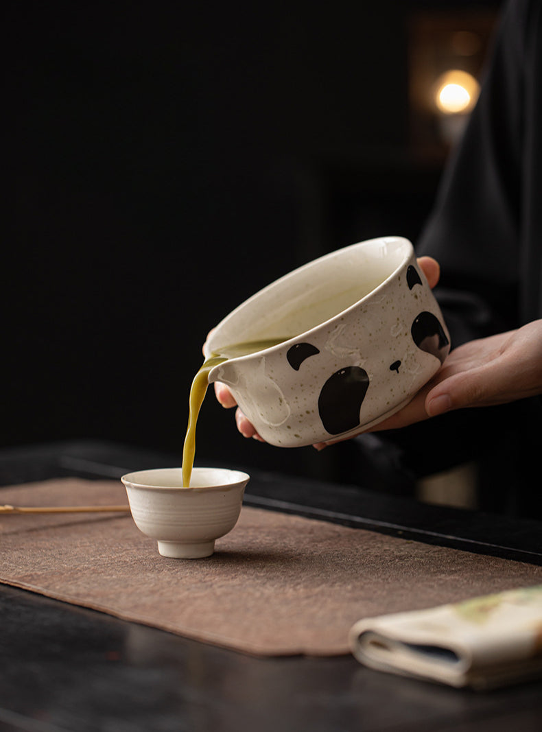 Gohobi Ceramic Matcha Set 045 Panda and Cat
