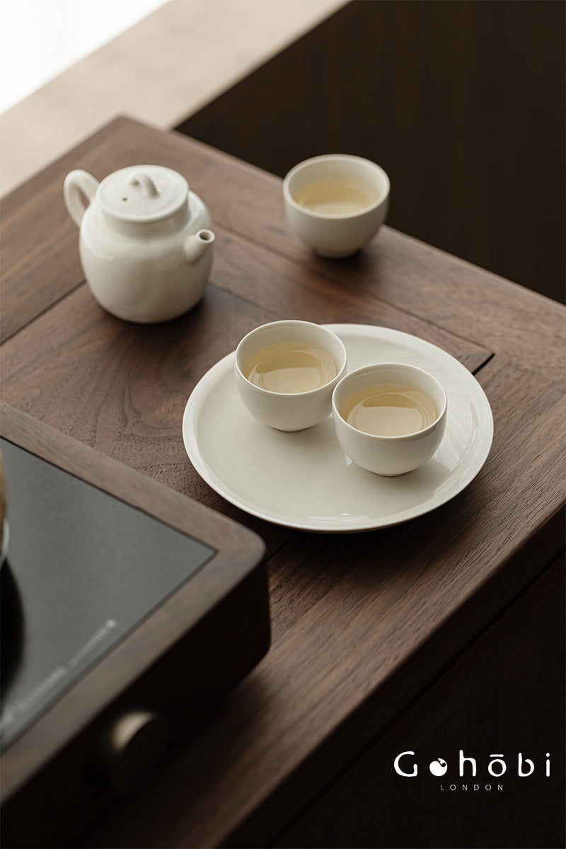 Gohobi Plant Ash Glaze Meditation Teacup – Thin Porcelain Small Gongfu Tea Cup
