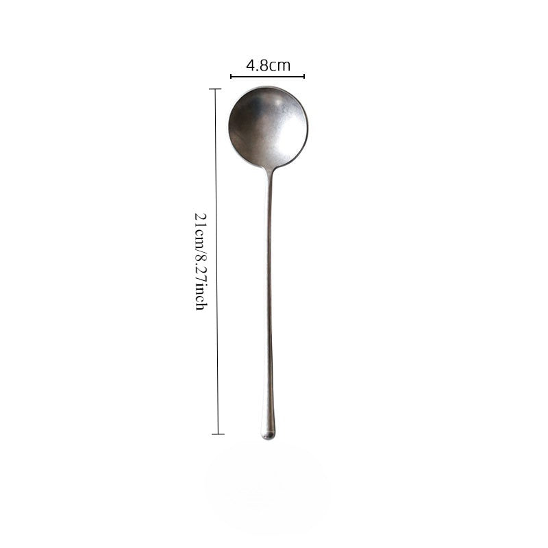Gohobi A Set of 5 Pieces Stonewashed Stainless Steel Cutlery