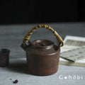 Gohobi “Sunny Day” Hand-Pulled Purple Sand Teapot – Literati Ball-Hole Pot (350–400ml)