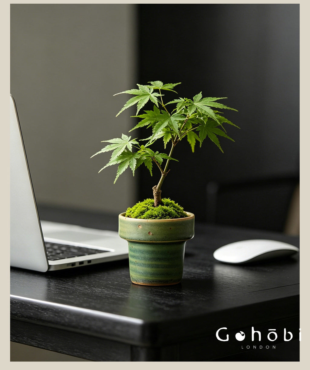 Gohobi Japanese Ikebana Mini Ceramic Vase – Jingdezhen Wabi-Sabi Desktop Flower Vase