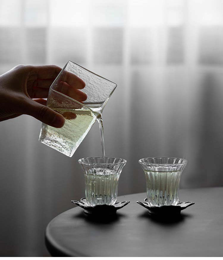 Gohobi Handmade Square Glass Pitcher