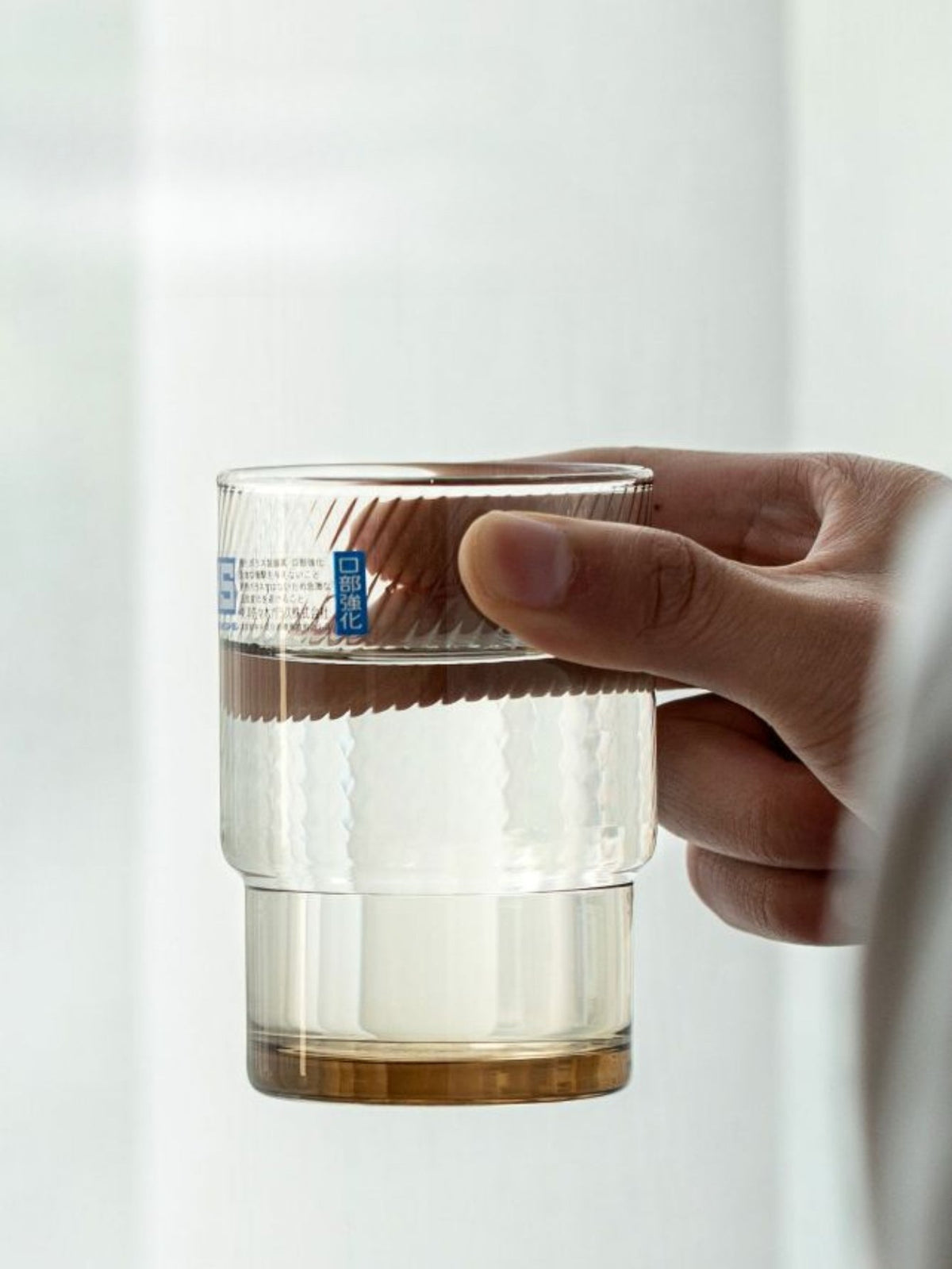 Gohobi Japanese Stackable Diagonal Glass Water Cup [Made In Japan]