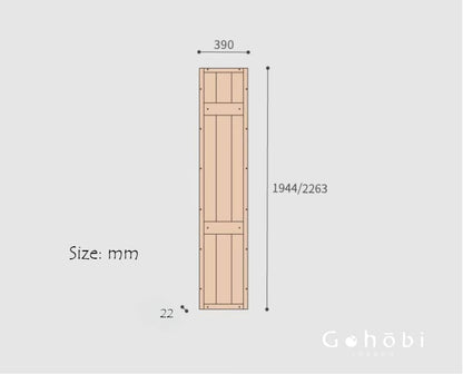 Gohobi Handmade Solid Wood Storage Cabinet – Multi-Layer Wooden Shelving Unit for Living Room or Study | FSC Certified Furniture
