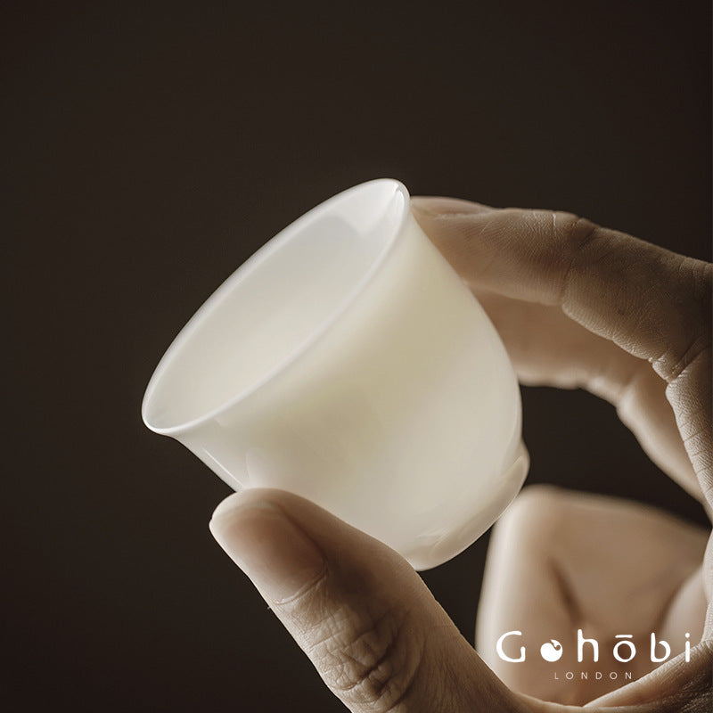 Gohobi Pure White Porcelain Aroma Cup – Gongfu Tea Tasting Smell Cup