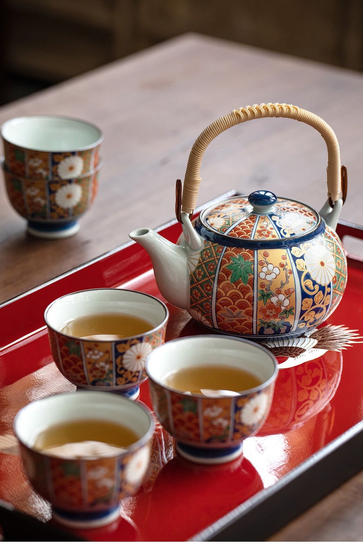 Gohobi Japanese Ancient Imari Tea Set [Made In Japan]