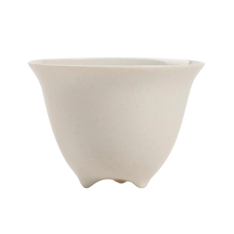 Gohobi Wood Ash Glaze Three-Legged Teacup – Handmade Song Style Gongfu Master Cup