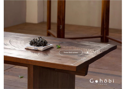 Gohobi Handmade Solid Wood Coffee Table – Japanese Modern Minimalist Tea Table for Living Room | FSC Certified Furniture